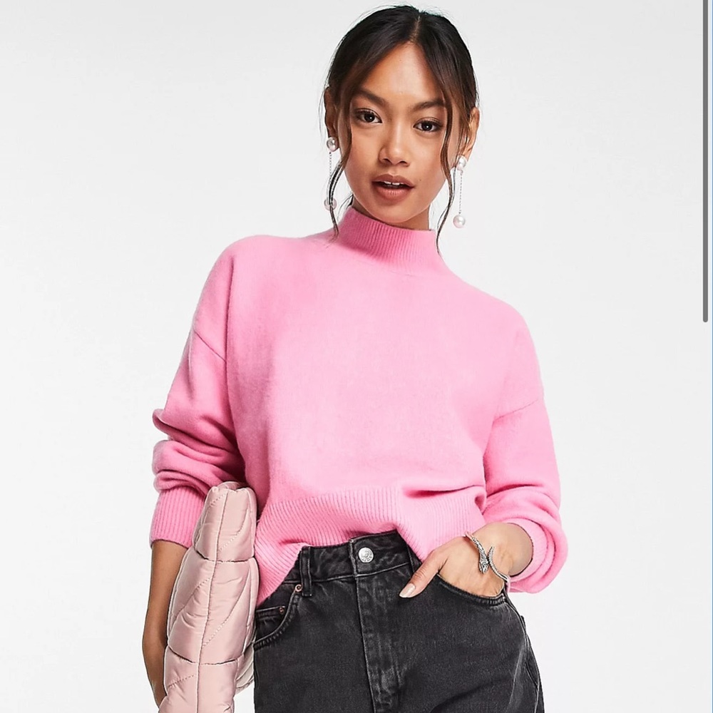 ASOS Pink Mockneck Sweater